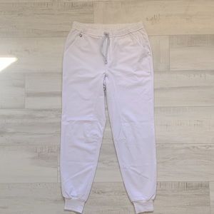 Figs White Scrub Pants - Mens Medium (worn as high waisted on a woman)